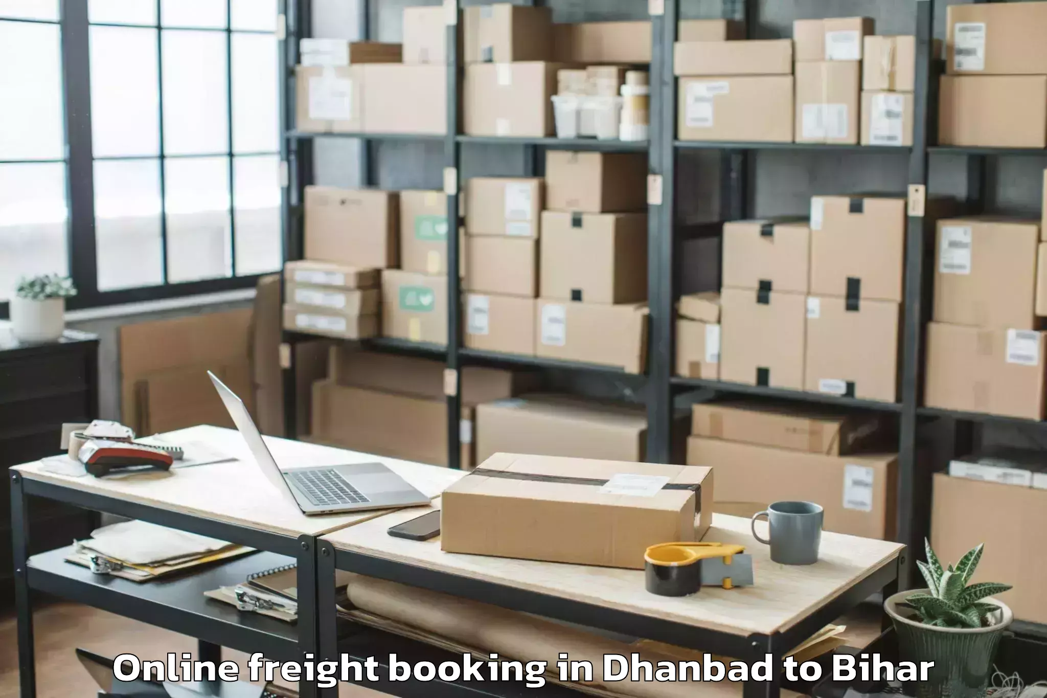 Trusted Dhanbad to Bajpatti Online Freight Booking